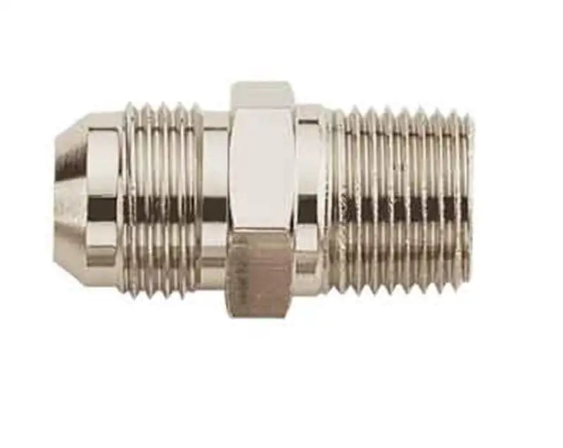 Aeroquip Steel 3/8 Inch Male Pipe to #8 37 Degree Flare Adapter, durable steel fitting for hydraulic and pneumatic systems.