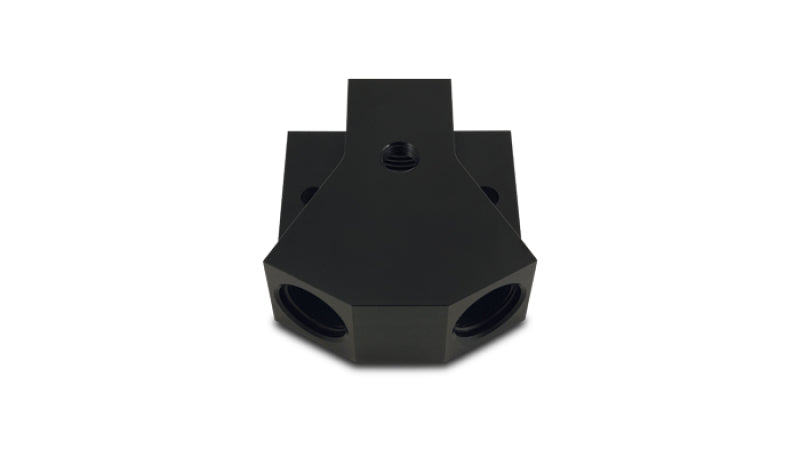 Vibrant 10893 Vibrant Billet Aluminum Y-Block Fitting with 1/8in NPT Port -8AN x Dual -8AN ORB