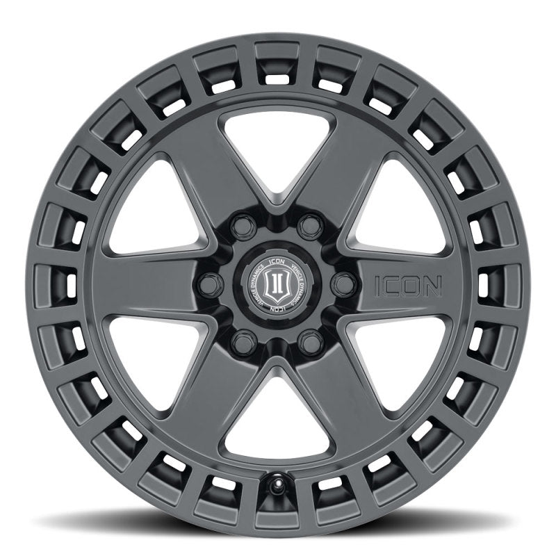 ICON Raider 17x8.5 6x135 6mm Offset 5in BS Satin Black Wheel - 3417856350SB