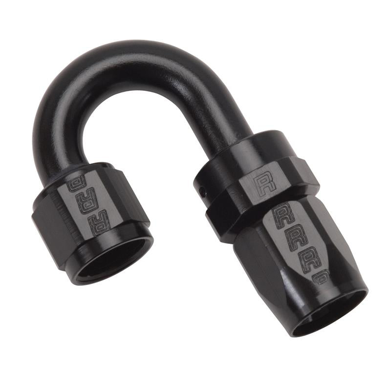 Russell 613515 Russell Performance -8 AN Black 180 Degree Full Flow Swivel Hose End - 613515