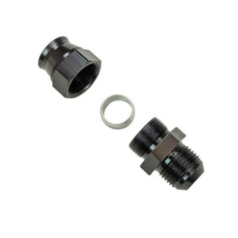 Moroso 65352 Moroso Aluminum Fitting Adapter 10AN Male to 5/8in Tube Compression - Black - 65352