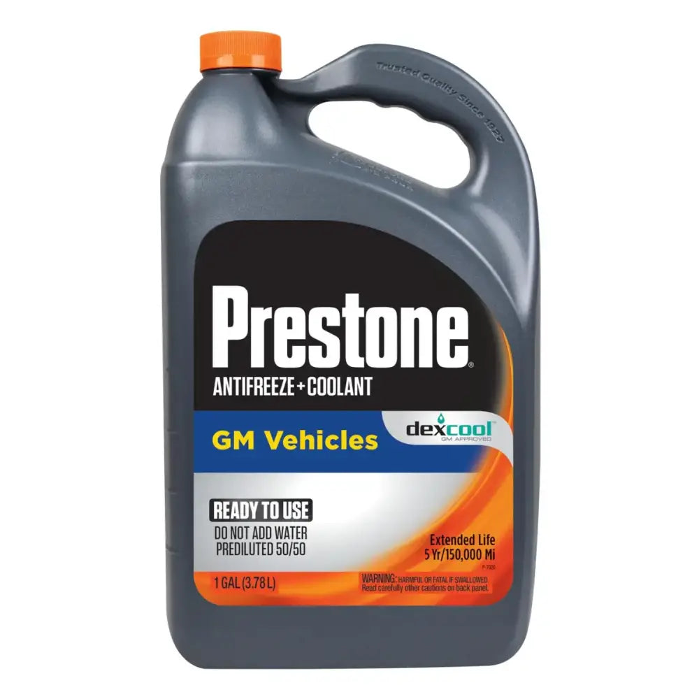 Prestone AF850/2F Dexcool 50% Antifreeze Coolant 1 Gallon for GM Vehicles.