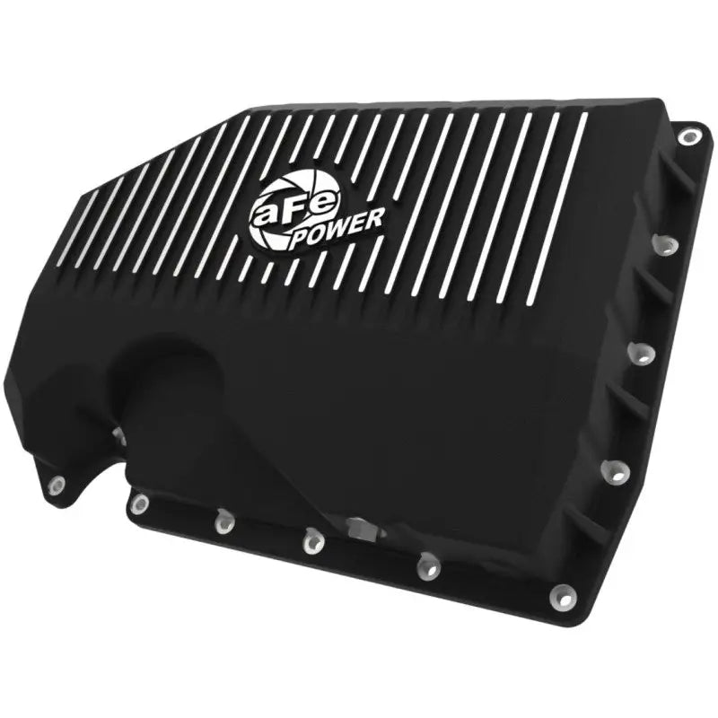 aFe 46-71240B aFe 05-19 VW 1.8L/2.0L w/o Oil Sensor Engine Oil Pan Black POWER Street Series w/ Machined Fins