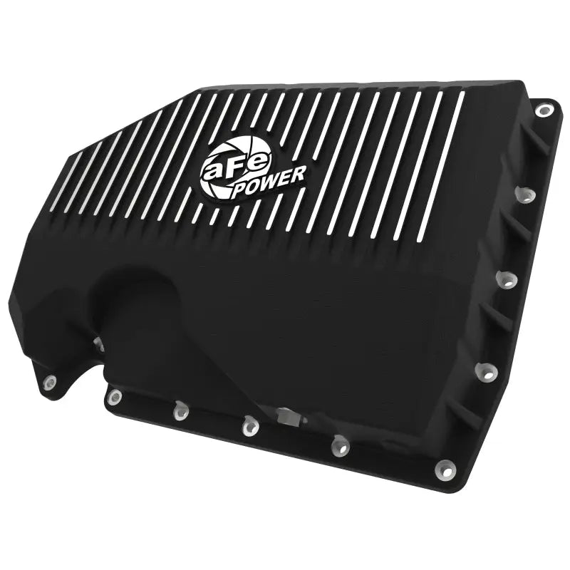 aFe 46-71240B aFe 05-19 VW 1.8L/2.0L w/o Oil Sensor Engine Oil Pan Black POWER Street Series w/ Machined Fins