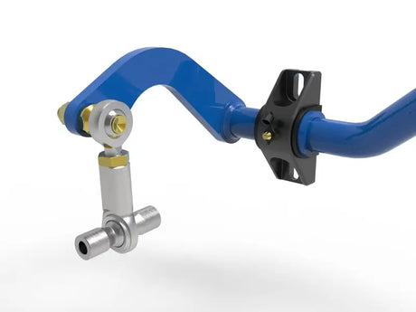 Blue automotive sway bar with adjustable end links for VW GTI Control Series sway bar set