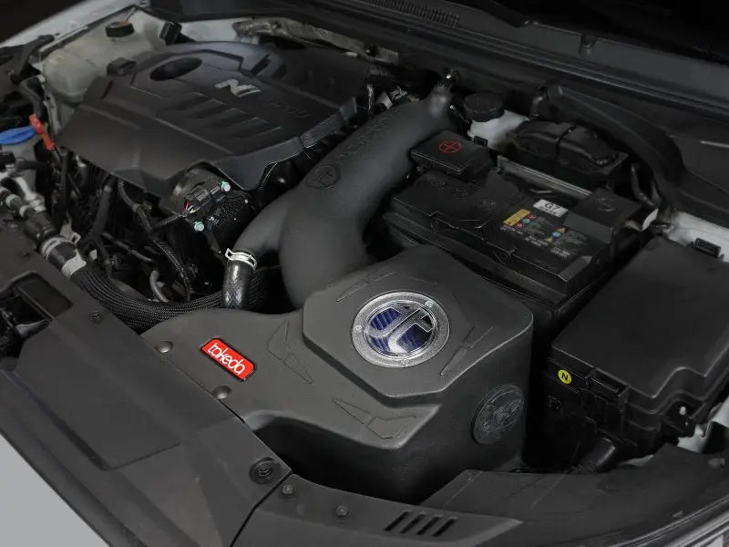 Performance air intake system with Takeda Momentum Cold Air for Hyundai i30 N engine bay