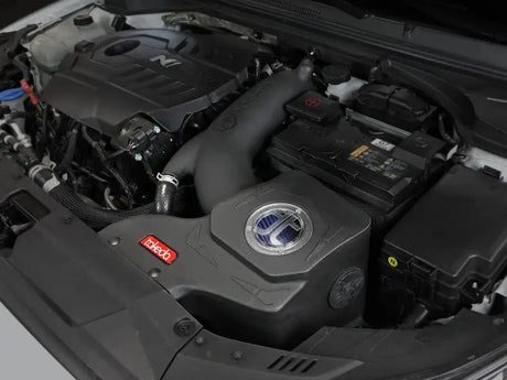 Performance air intake system with Takeda Momentum Cold Air for Hyundai i30 N engine bay