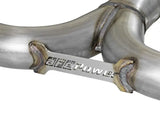 Welded metal exhaust pipes from aFe Mach Force-Xp axle-back exhaust for VW Golf GTI