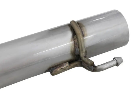 Metal pipe with welded bracket for aFe Mach Force-Xp axle-back exhaust on VW GTI