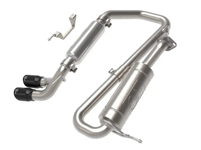 Stainless steel Suzuki Jimny Takeda cat-back exhaust with black tips for better performance