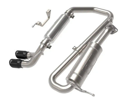 Stainless steel Suzuki Jimny Takeda cat-back exhaust with black tips for better performance
