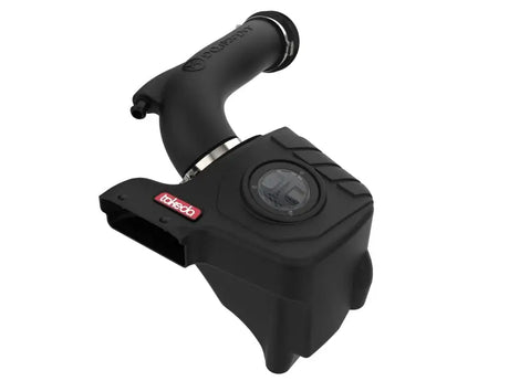 Black aftermarket air intake system for Hyundai Kona with Takeda Momentum Cold Air filter
