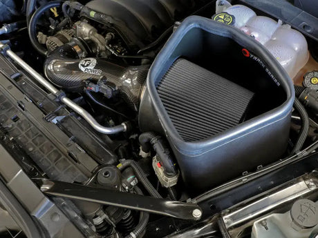 aFe 19-21 GM Trucks 5.3L/6.2L Track Series Carbon Fiber Cold Air Intake System W/ Pro Dry S Filters - Truck & Automotive