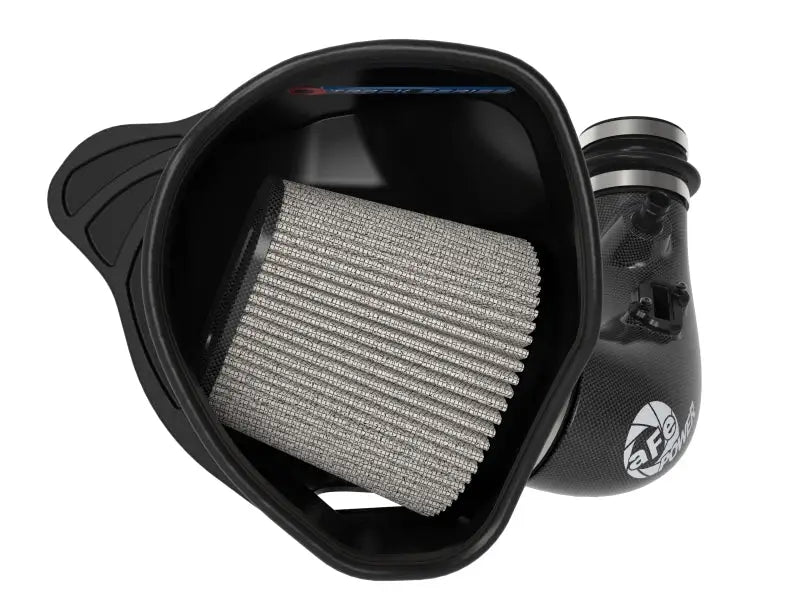 Black carbon fiber cold air intake system with filter for BMW Z4 30i Track Series