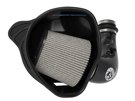 Black carbon fiber cold air intake system with filter for BMW Z4 30i Track Series