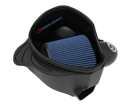 Black carbon fiber air intake system with blue Pro 5R filter for BMW Z4 30i