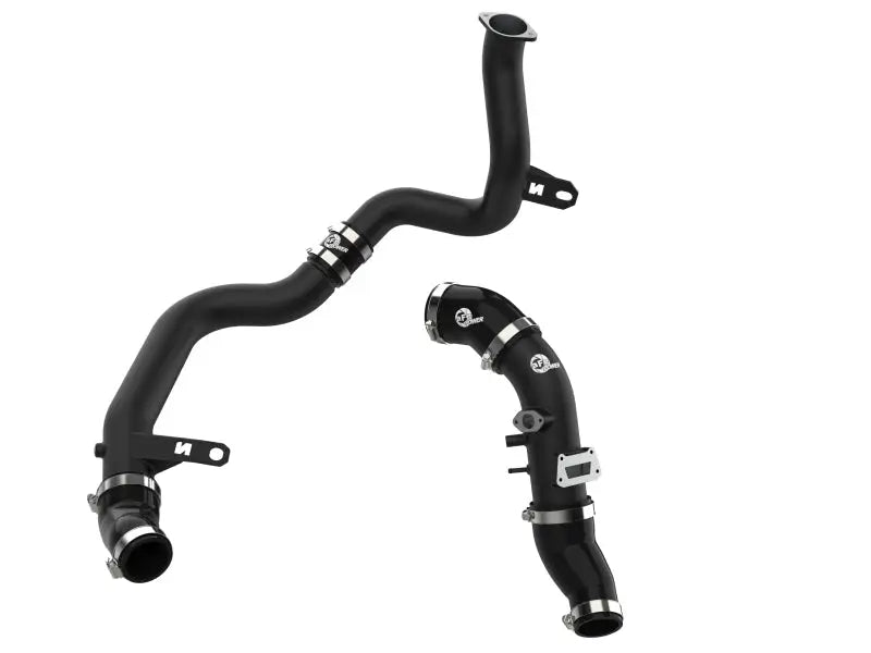 Black automotive hose in aFe BladeRunner charge pipe kit for Hyundai Veloster N