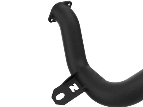 Black metal exhaust pipe from aFe charge pipe kit for Hyundai Veloster N 2.0L turbo