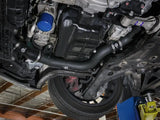 Car undercarriage with aftermarket charge pipe kit for Hyundai Veloster N in black
