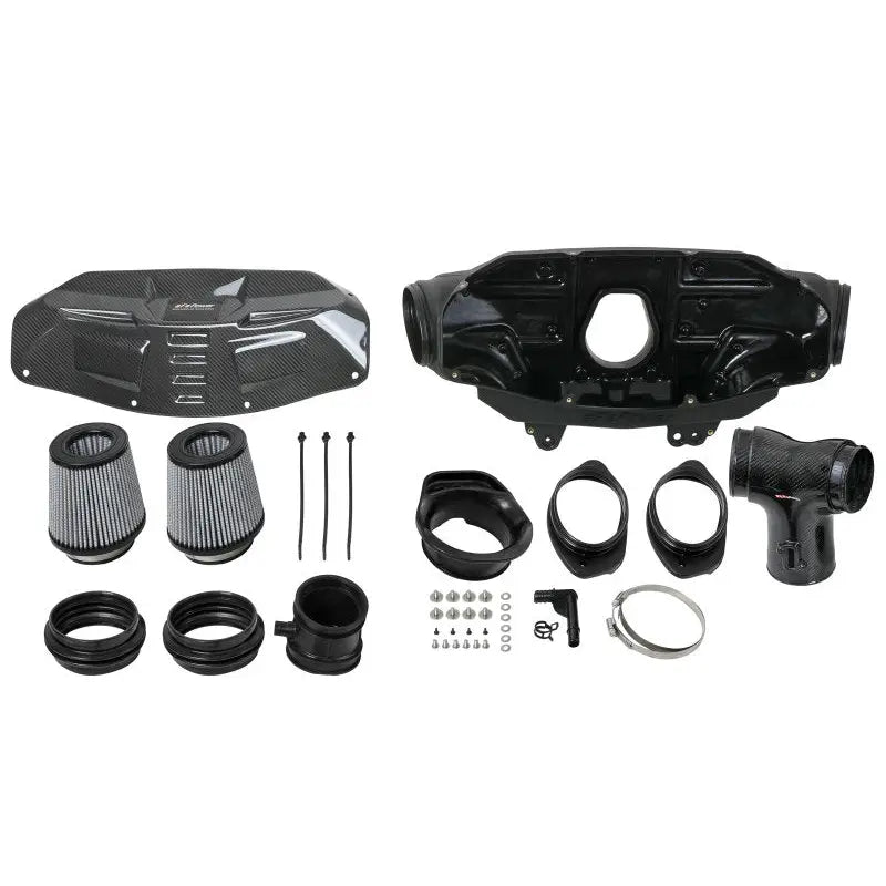 aFe 58-10007D aFe 2020 Corvette C8 Black Series Carbon Fiber Cold Air Intake System With Pro DRY S Filters