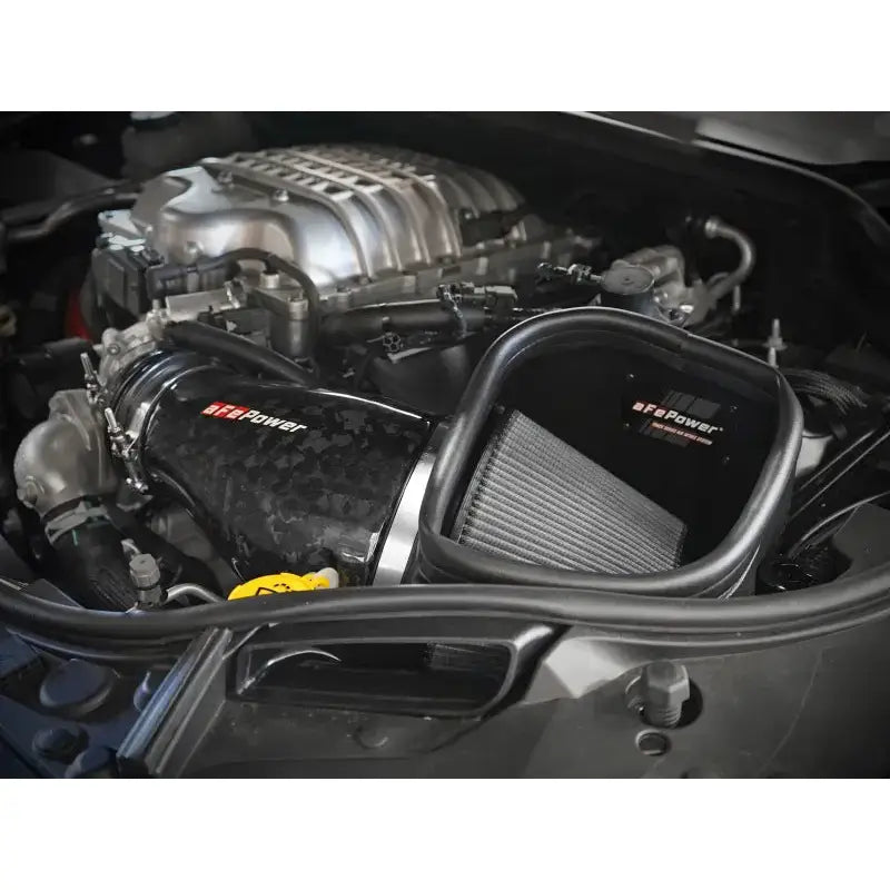 aFe 2021 Dodge Durango SRT Hellcat Track Series Carbon Fiber Cold Air Intake System w/ Pro DRY S - Truck & Automotive