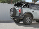 Gray Ford Bronco with spare tire featuring aFe Vulcan Cat-Back exhaust system