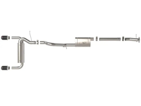 Car exhaust system for Ford Bronco with stainless steel AFE Vulcan Cat-Back