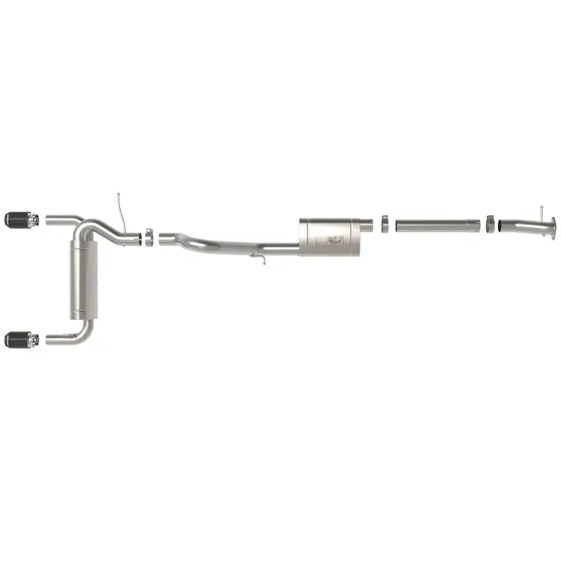 Car exhaust system for Ford Bronco with stainless steel AFE Vulcan Cat-Back
