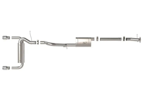 Stainless steel exhaust system for Ford Bronco with AFE Vulcan Cat-Back setup