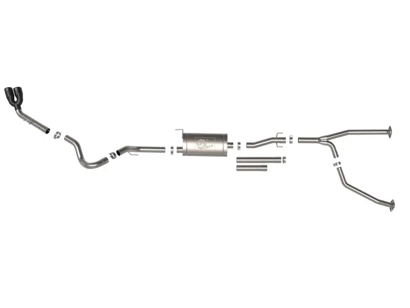 aFe 2022 Toyota Tundra V6-3.5L (tt) Vulcan Series 2.5in to 3in 304 SS Cat-Back Exhaust w/ Black Tip - Truck & Automotive