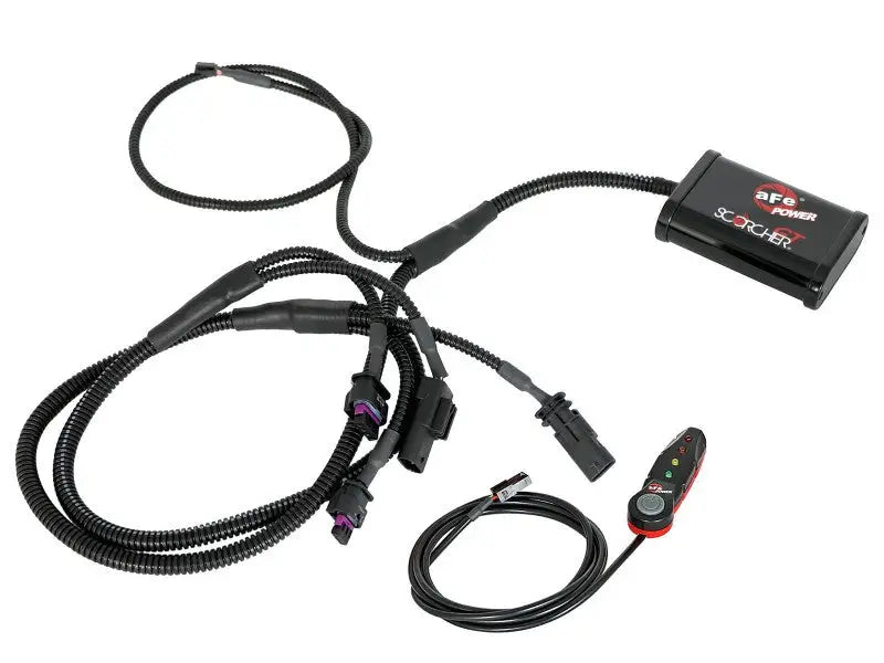 Black performance tuner with wiring harness for Ford Bronco and Ford Ranger Scorcher GT Power