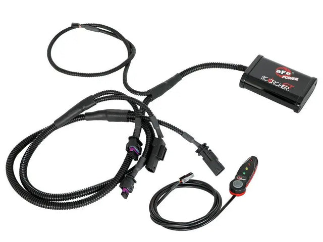 Black performance tuner with wiring harness for Ford Bronco and Ford Ranger Scorcher GT Power