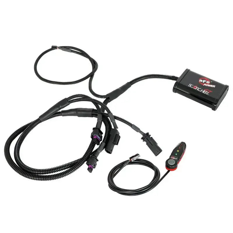 Black performance tuner with wiring harness for Ford Bronco and Ford Ranger Scorcher GT Power