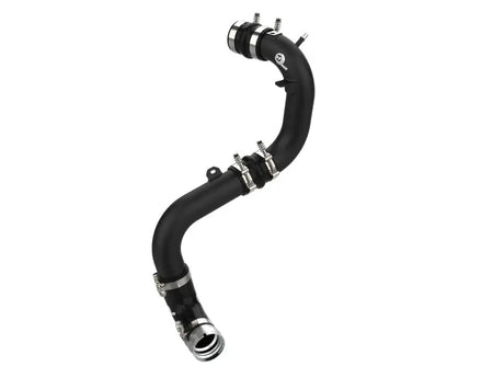 Black silicone intake hose with metal clamps for Ford Bronco cold charge pipe upgrade