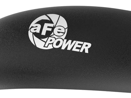 Black curved hot charge pipe with white logo for Ford F-150 Raptor V6-3.5L