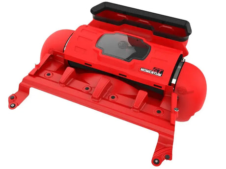 aFe Momentum GT Cold Air Intake System for 21-23 Dodge RAM 1500 TRX V8-6.2L, featuring a durable heat-resistant red housing with a clear sight window for easy filter inspection.