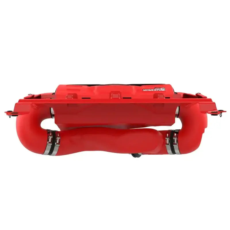 aFe Momentum GT Intake System for 21-23 Dodge RAM 1500 TRX V8-6.2L in red with Pro DRY S Filter, featuring seamless design and easy maintenance.
