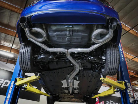 Car exhaust system for Honda Civic Si with aFe Takeda cat-back exhaust and black tips