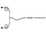 Stainless steel dual exhaust system upgrade for Honda Civic with cat-back exhaust w carbon tips