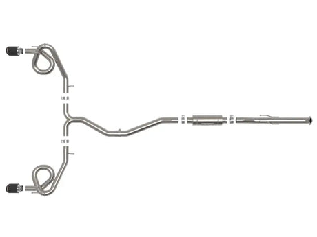 Stainless steel dual exhaust system upgrade for Honda Civic with cat-back exhaust w carbon tips