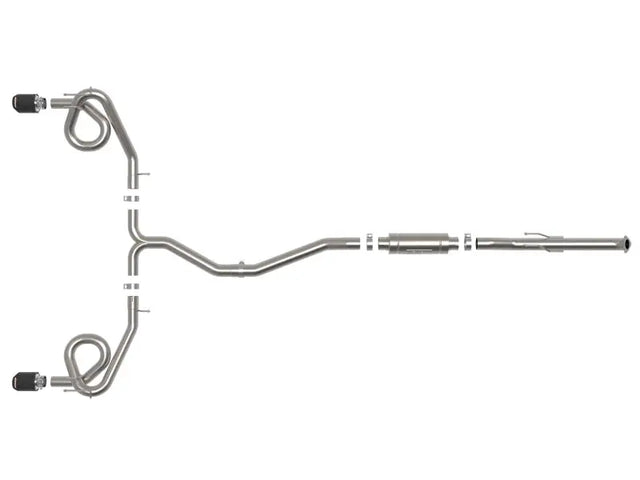 Stainless steel dual exhaust system upgrade for Honda Civic with cat-back exhaust w carbon tips