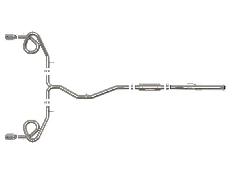 Stainless steel cat-back exhaust with polished tips for Honda Civic Si 22-23