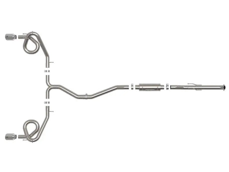 Stainless steel cat-back exhaust with polished tips for Honda Civic Si 22-23