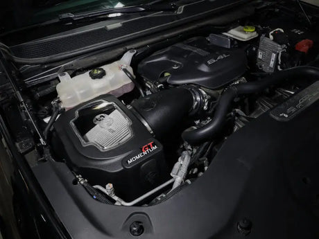 Jeep Grand Wagoneer engine bay with Momentum GT Cold Air Intake System and Pro DRY S filter