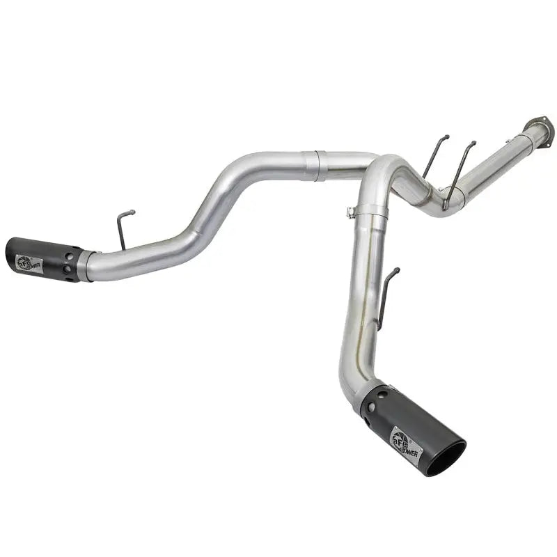 aFe 49-03092-B aFe ATLAS 4in DPF-Back Alum Steel Exhaust System w/Black Tip 2017 Ford Diesel Trucks V8-6.7L (td)