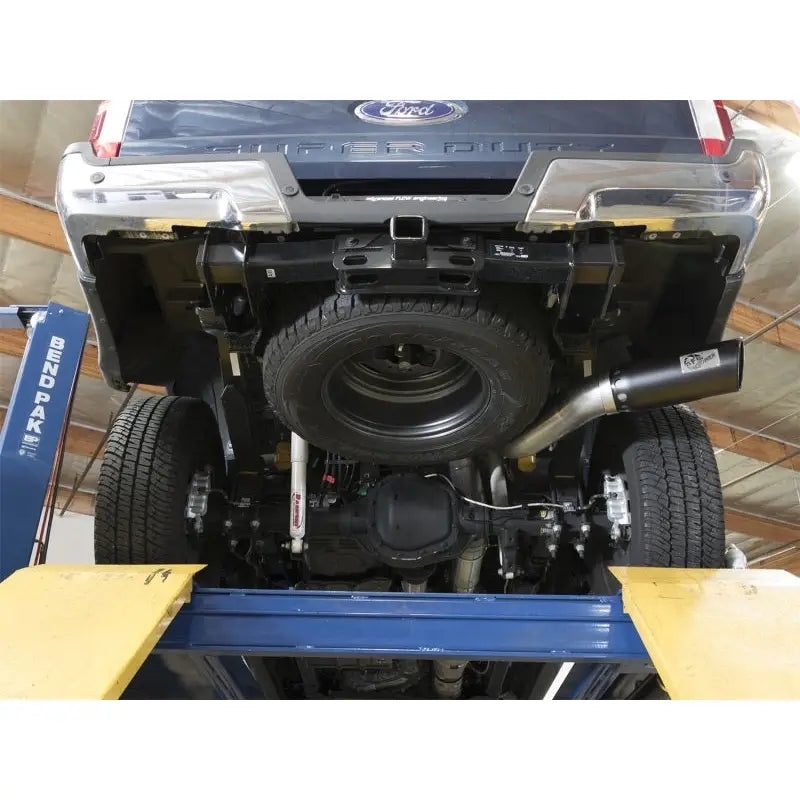 aFe 49-03090-B aFe ATLAS 5in DPF-Back Alum Steel Exhaust System w/Black Tip 2017 Ford Diesel Trucks V8-6.7L (td)