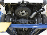 Truck undercarriage with spare tire and exhaust showing afe atlas aluminized steel exhaust system