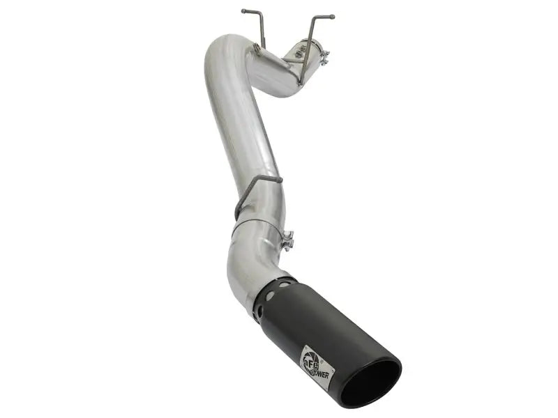Shiny aluminized steel exhaust pipe with black tip for aFe Atlas GM Diesel Trucks