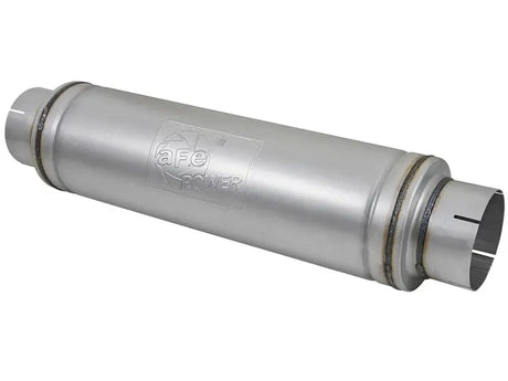 aFe ATLAS Aluminized Steel Muffler 5in Center/Center 24in L x 7in Diameter - Round Body - Truck & Automotive