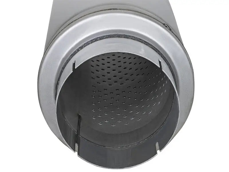 aFe ATLAS Aluminized Steel Muffler 5in Center/Center 24in L x 7in Diameter - Round Body - Truck & Automotive